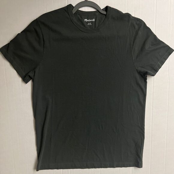 Madewell Men Sz M Dk Forest Green Garment-Dyed Allday Tee Short Sleeve AA991 - Picture 6 of 9